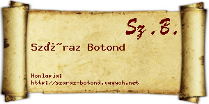 Száraz Botond névjegykártya